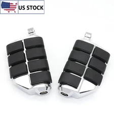 Motorcycle Chrome FootPegs Pedal 10mm Universal For Honda Yamaha Kawasaki US