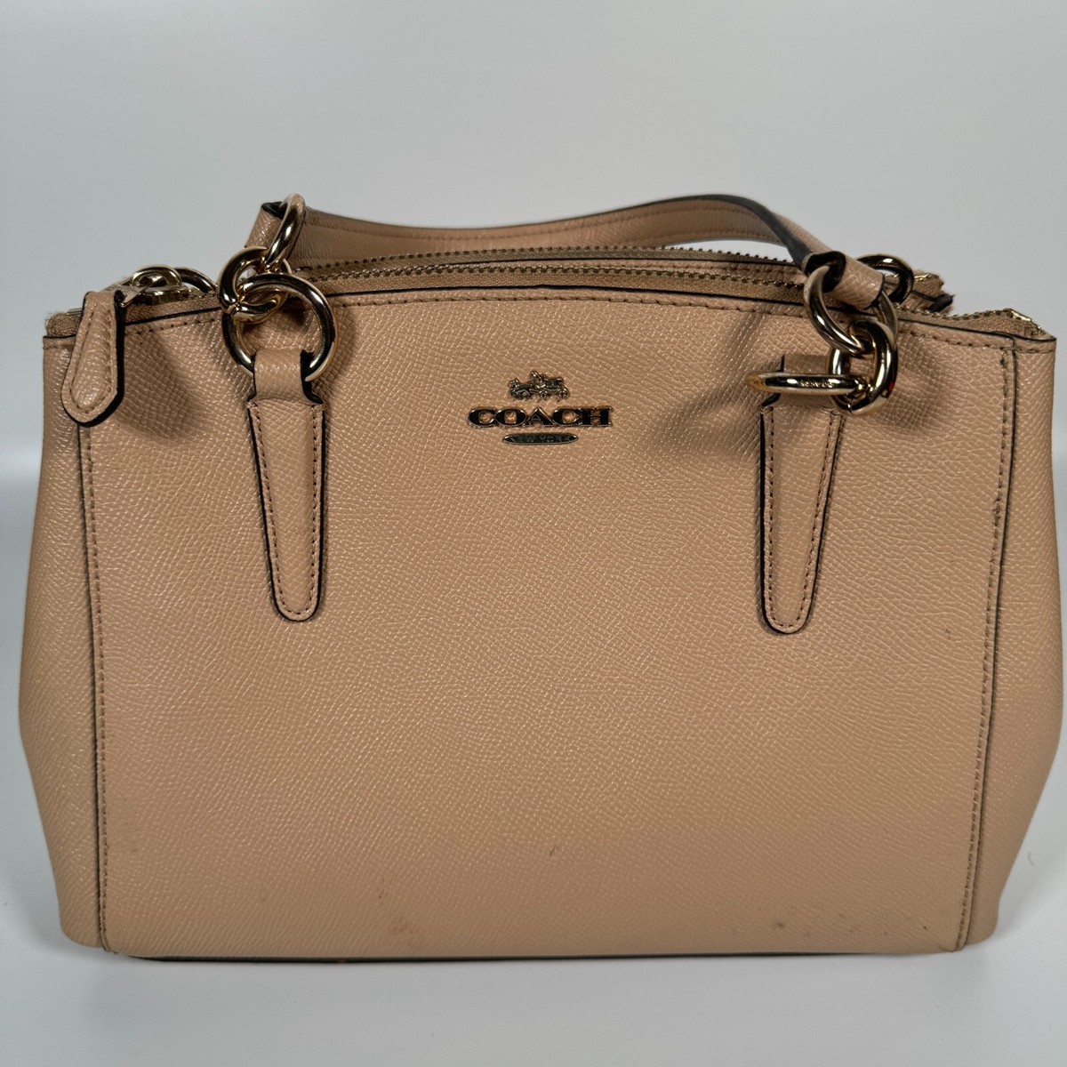 Coach Black Crossgrain Mini Christie Carryall Satchel F57523