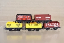 HORNBY TRIX RAKE of 5 BR BEATTIES SPIERS CHUBB SALTER PUGH OPEN WAGON ol