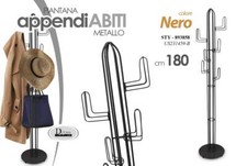 Appendiabiti Piantana ALBERO PORTA ABITI Attaccapanni MODERNO NERO 180*35 cm