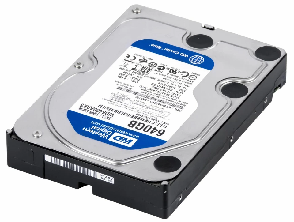 Hard Drive WD Caviar Blue WD6400AAKS 640GB 7200U/Min 16MB SATA II 3.5 " Inch - Image 3 of 4