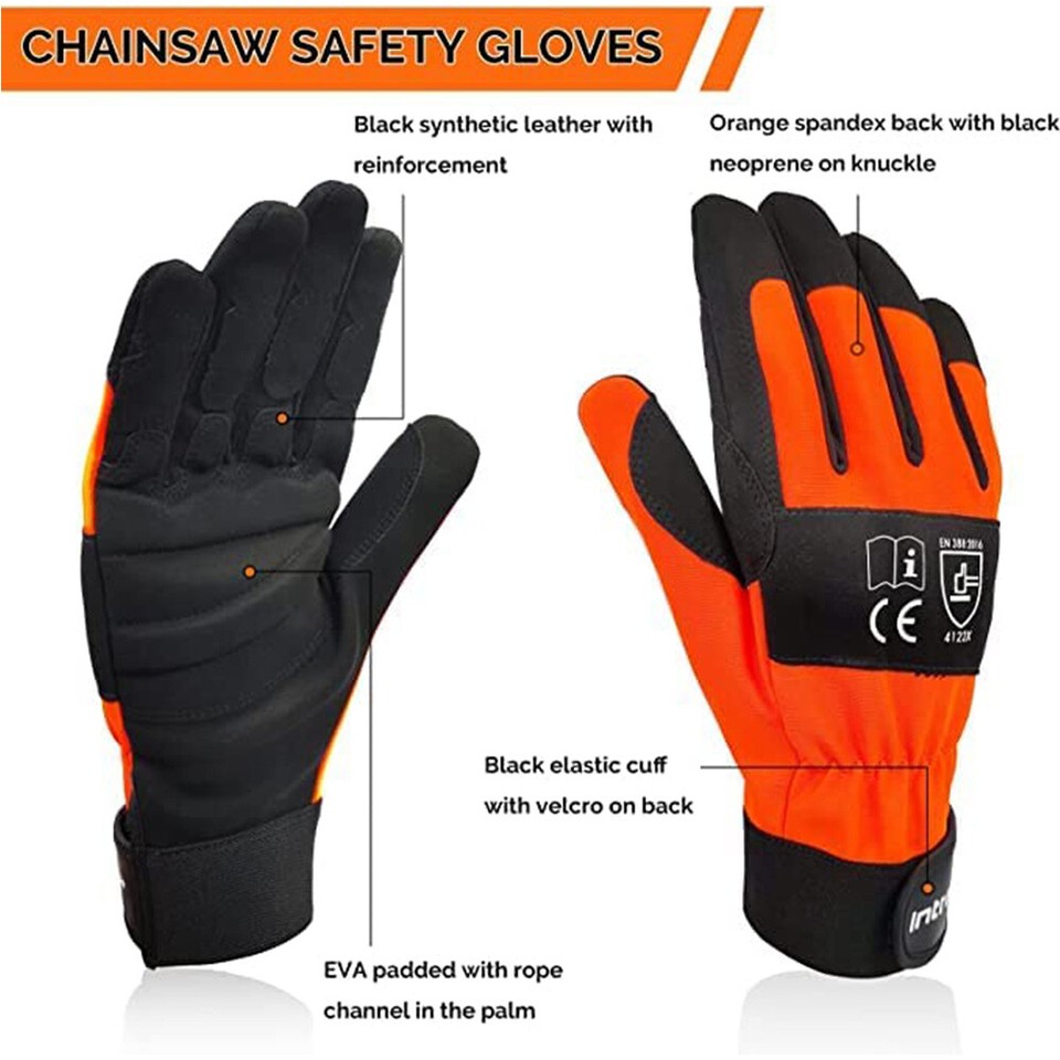 IntraFIT Chainsaw Gloves AntiVibration Class 1 Left Hand Protection