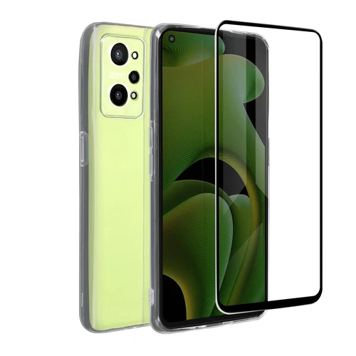 Coque Realme GT Neo 2 / GT Neo 3T et GT 2 Silicone Film Verre Trempé 9H noir