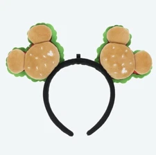 Japan Tokyo Disney Resort Ears Headband Hamburgers Food Pao Mickey 【US STOCK】