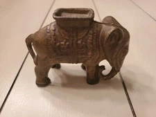 A.C. Wiliams - Cast Iron Penny Still Bank - Elephant With Howah