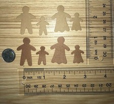 16 GINGERBREAD FAMILY cardstock paper die cut embellishments CHRISTMAS