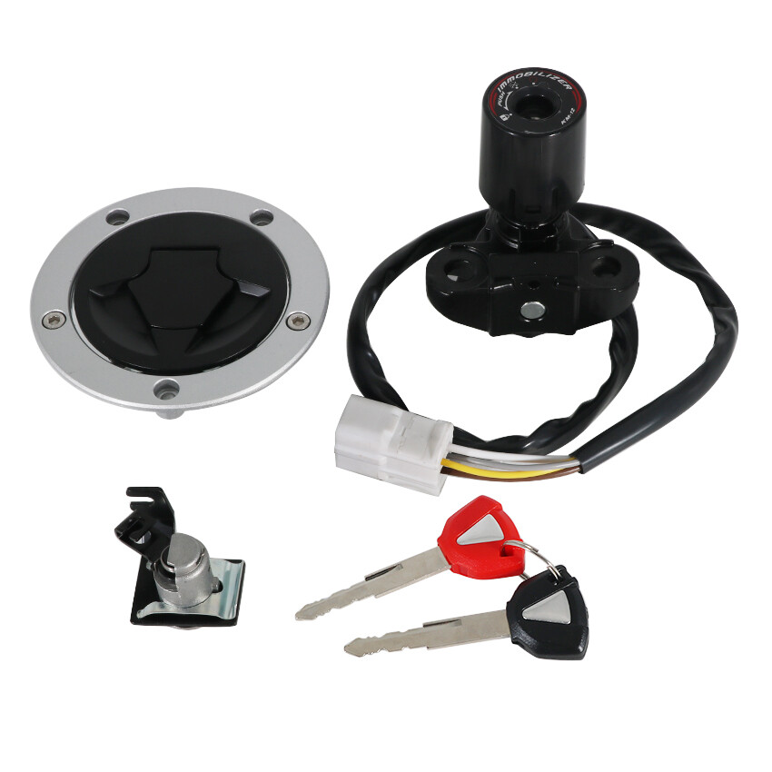 Ignition Switch Fuel Cap Lock Set For Kawasaki ZX636 ZX1000