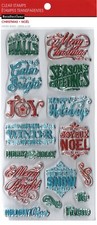 Recollections  SEASONS GREETINGS  Clear Stamp Set Home Holiday Santa Christmas