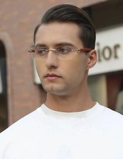 Men Square Rimless Eyeglasses