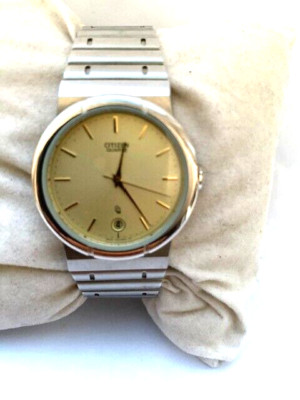 Seiko Herren Vintage Datum Quarz Armband Uhr 3810-985311 FUNKTIONIERT NICHT