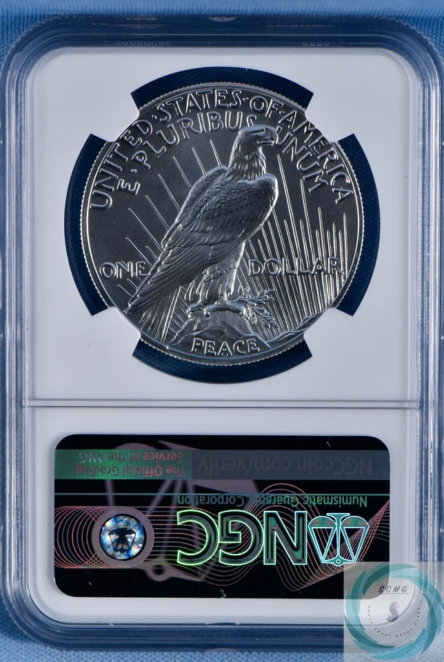 2021 Silver High-Relief Peace Dollar 100th Anniversary NGC MS 70 First Releases - Image 2 of 4