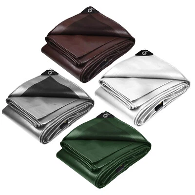 Super Heavy Duty Poly Tarp 5/10/12/16/18/20Mil Waterproof Canopy Cover Tarpaulin - Image 1 of 4