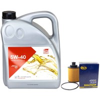 MotoröL Set 5W-40 5 Liter + ÖLfilter SH 4797 P FüR Fiat Doblo Kasten