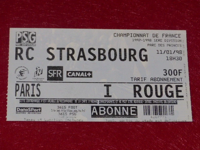 Tickets PSG - Strasbourg