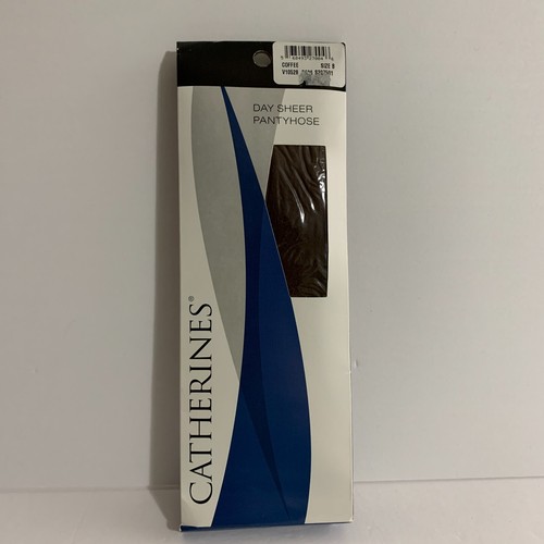 Catherines Pantyhose Day Sheer Hosiery Ribbed Panty Coffee Brown Plus