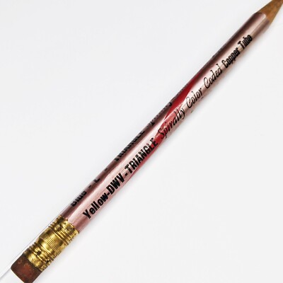 c1950s Salesman Sample Jumbo Wood Pencil Copper Tube Spirally Color Coded G8