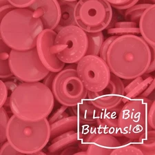 KAM Plastic Snaps: G77 F Candy Pink-Size 20/T5-No Sew Snap Buttons DIY Crafts