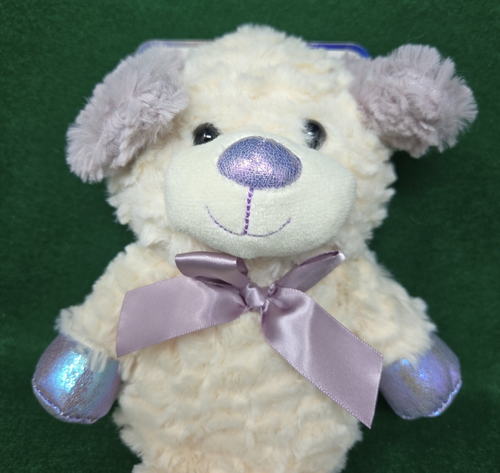 Kellytoy Welpe Hund Plüsch Creme Lila Stofftier Kumpel Kuscheltier Weich Neu - Bild 2 von 13