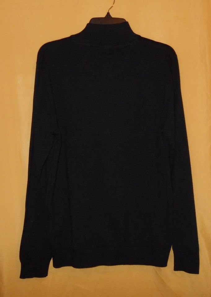 Report Collection Hombre Cremallera Negro Acanalado Camisa Ls Cárdigan Suéter Top M $128 Foto 4 de 4