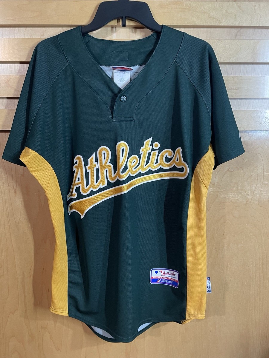 Vintage Majestic Coolbase MLB Oakland Athletics A's Jersey Size L