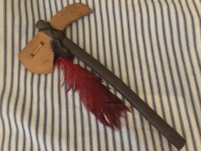 Unique Vintage KELLEY S ISLAND /OHIO Souvenir HATCHET/TOMAHAWK 14x6.5  feather