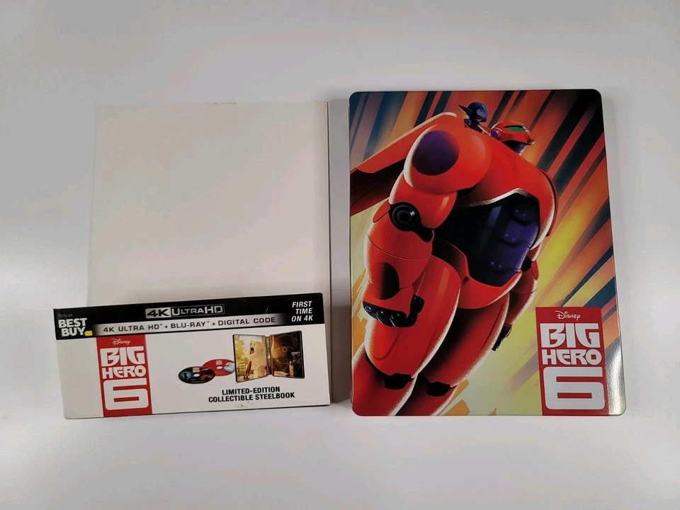Big Hero 6: Limited Edition SteelBook Best Buy (4K UHD & Blu-Ray) VG Read Below  - Image 2 of 4