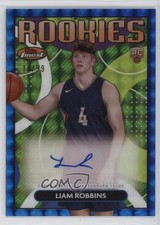 2023-24 Topps Finest Rookie Blue Geometric Refractor /99 Liam Robbins Auto 0a2