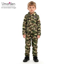 Kids Child Special Forces Soldier Costume Boys Army Camouflage Military Uniform