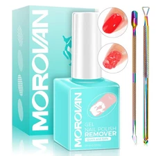 Morovan Gel Nail Polish Remover: Easy Remove Natural 3 Pcs Set 