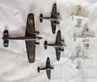 Vintage Dinky Toys Meccano Lot of 7 ,  prop & Jet Airplane Planes