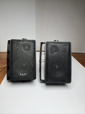 2 KLH Model 970A Bookshelf Speakers Weatherized Indoor Outdoor - TESTED & WORKS