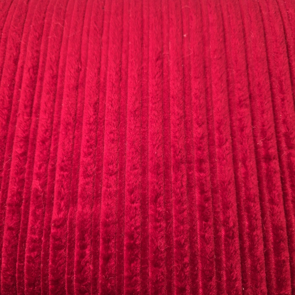 Vintage Red Corduroy 100% Cotton Fabric By The Yd, 8 Yds Available Jumbo Wale - Image 2 of 4