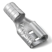 100 Pcs High Temperature Female Non Insulated Spade Connectors 12-10 Gauge Qu...