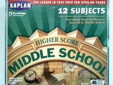 Kaplan Higher Score Middle School Software CD-ROM Win 98/95 Mac Test Prep