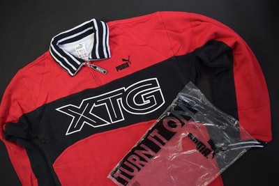 Puma XTG Pullover Vintage Rugby Sweater Jumper Shirt Longsleeve 90s Casual M NEU