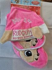 1st Christmas Baby/Infant Set Clarice Santa Hat Christmas Stocking And Bib New