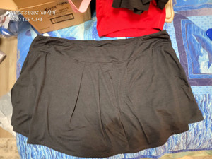 Athletic Works Women's Black Solid Skorts Plus Size 3X (24W-26W)