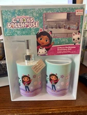 Dreamworks Gabby's Dollhouse 3 Piece Bathroom Accessory Kit Sealed
