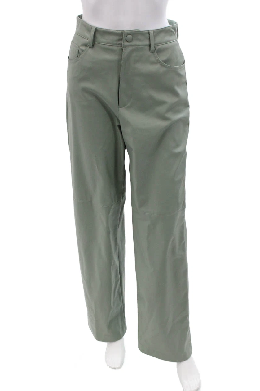 Zara Women Rain Pants Windbreaker Green Polyurethane Button Solid Army Size 31
Opens in a new window