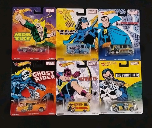Hot Wheels 2016 Pop Culture "Marvel Comics" Full Complete Set of 6 - Picture 6 of 6