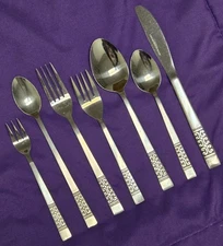 Rare KOREA Rogers Co Stainless CASA VISTA Flatware 95 Pcs. Service of 7 For 12 