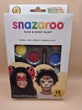 Snazaroo Face & Body Paint Kit Animal Set 13 Piece New Set