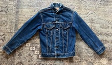 Levi's Big E Type 3 Trucker Denim Jacket Vintage, Blue Dark Wash, Made in USA