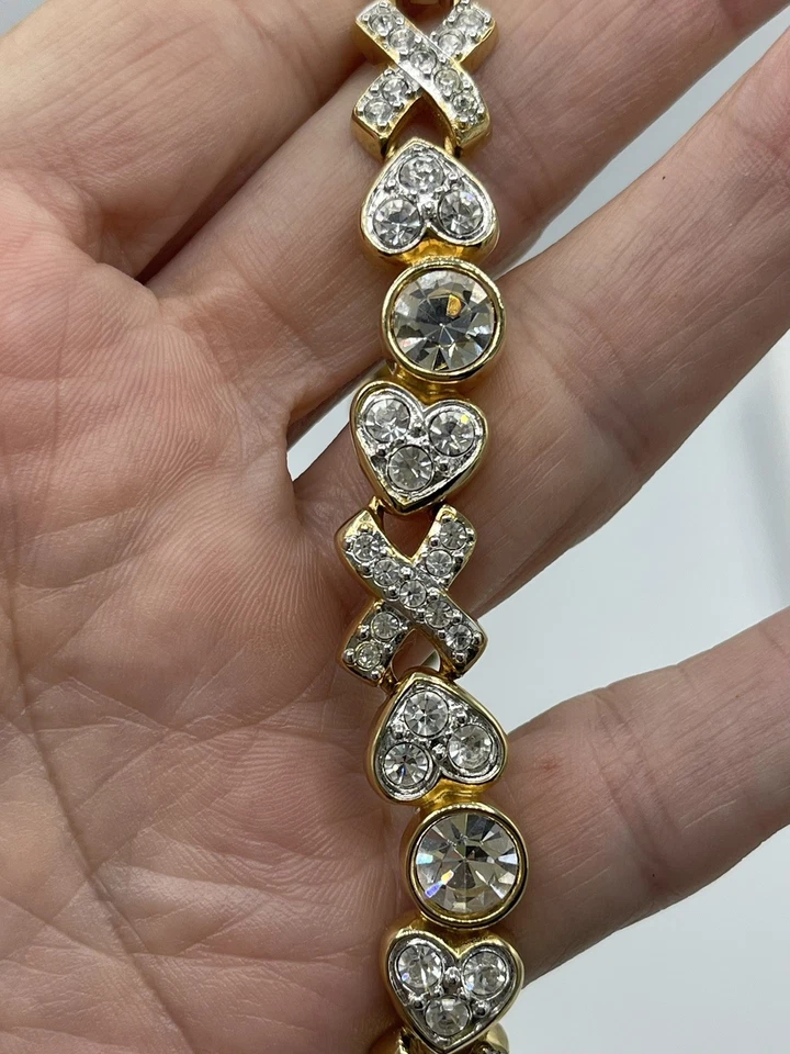 COLLAR SWAROVSKI CRISTAL CISNE XO ABRAZOS Y BESOS CORAZÓN ESTRÁS Foto 4 de 4