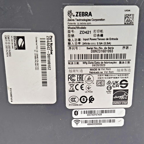 Zebra ZD421D RJ45 (Ethernetversie) | ZD4A042-D0EE00EZ