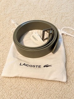 Men’s Green Lacoste Belt 100% Genuine Leather Brand New Fits Up To 44” Waist
