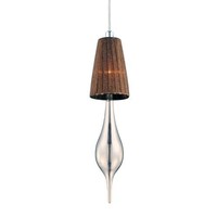 Eurofase Lighting 22825 Chrome / Tea Shade / Champagne Glass Aqua 1 Light Mini on sale Eurofase Lighting 22825 Chrome / Tea Shade / Champagne Glass Aqua 1 Light Mini on sale