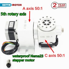 Rotary 5th Axis 4th A C Axis CNC Dividing Head 50:1 Harmonic Reducer Gear Box