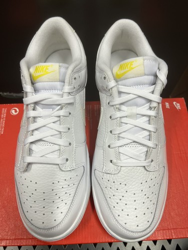 NIKE WMNS DUNK LOW ‘VALENTINES DAY YELLOW HEART’ Sz 9.5 WHITE NEW - Picture 2 of 12