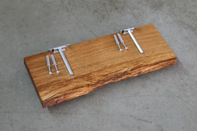 Wandboard Eiche mit Baumkante Massiv Holz Board Regal Steckboard Regalbrett NEU - Bild 1 von 4